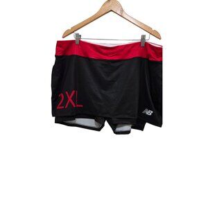 NWT New Balance 2XL Plus Size Women's Black & Red Athletic Tennis Shirt With Inc